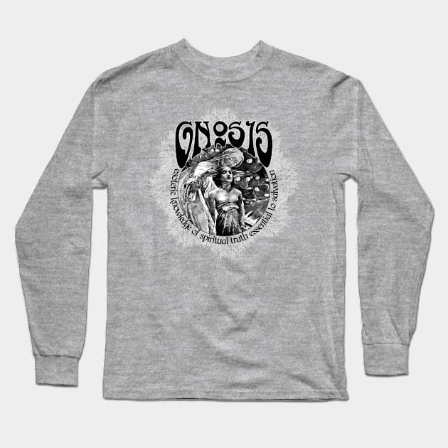 GNOSIS - art nouveau psychedelic esoteric knowledge for spiritual growth Long Sleeve T-Shirt by AltrusianGrace